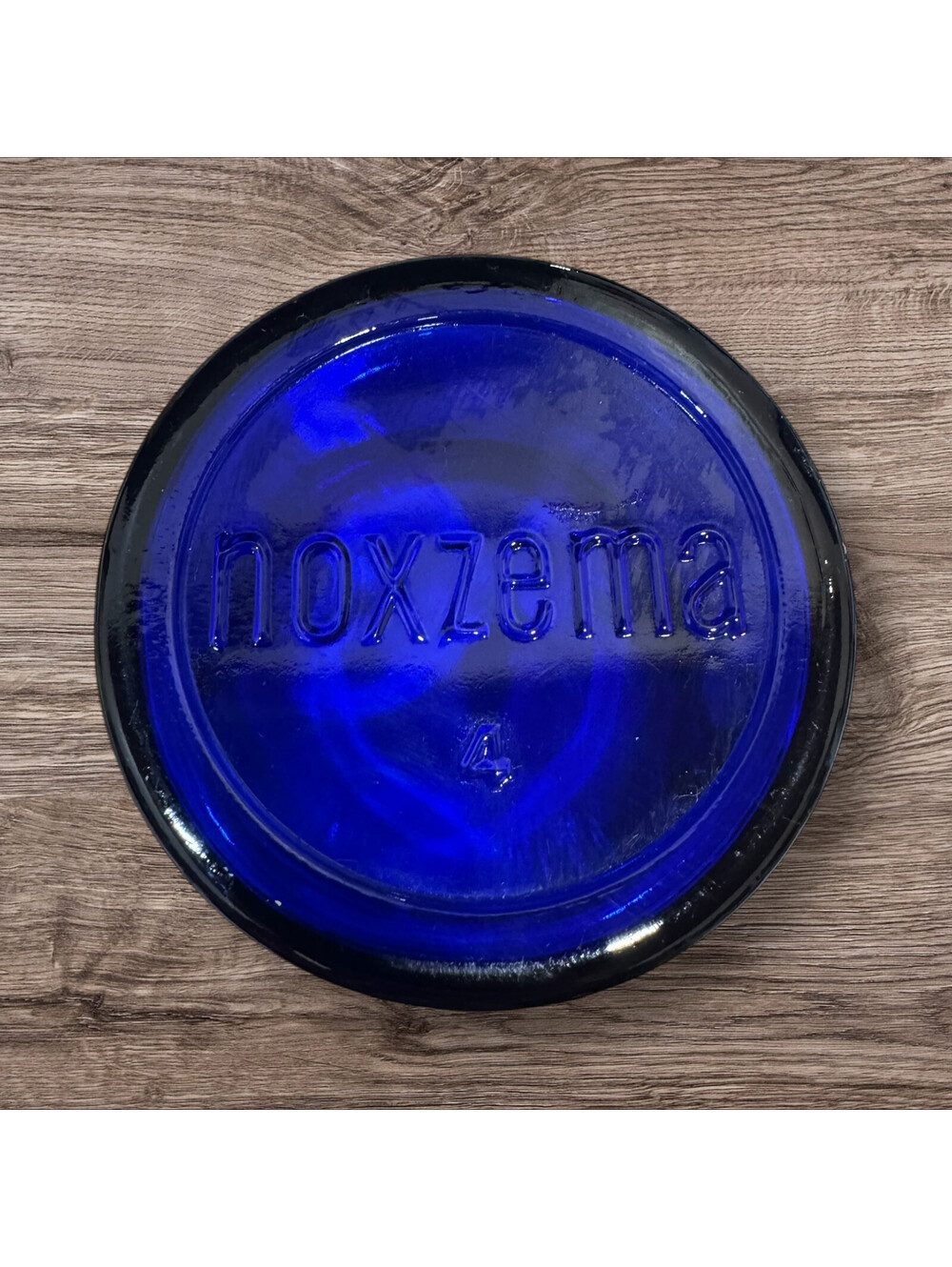 Vintage Noxzema Glass Jar Lot Of 3 Lid Cobalt Blue 10 Oz 3 Oz Empty. No Labels - Picture 4 of 12